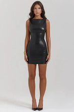 Load image into Gallery viewer, Mini Leather Black Dress