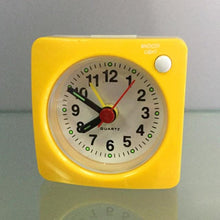 Load image into Gallery viewer, Mini Square Plastic Student Alarm Clock Silent Snooze Bedside Needle Alarm Clock Analog Alarm Clock Battery Operated for Heavy Sleepers Adults Bedrooms Bedside Kids Elderly Non Ticking Alarm Clocks with Non Ticking Portable Home Travel Alarm Clock
