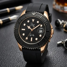 Load image into Gallery viewer, Minimalist Quartz Watch - The Dark Night Rose Gold Edition