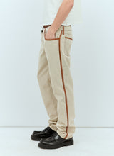 Load image into Gallery viewer, Miu Miu Men Leather Trim Canvas Pants