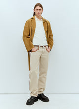 Load image into Gallery viewer, Miu Miu Men Leather Trim Canvas Pants