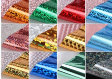 Load image into Gallery viewer, Mix Nail Art Transfer Foil Sticker Angles Decoration Nail Art Decals Design For Nails Wraps Follie Nail Foil Transfer Sticker Kit, Nail Art Decals Nail Foil Glass Paper Nail Decals Nail Wraps for Nail Art Decorations Supplies