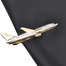 Load image into Gallery viewer, Modern Airplane Shaped Men Tie Clip Pilot Business Men Tie Clip Golden Plating Airplane Tie Clips Wedding Gift Necktie Clip Quality Tie Clasp Men Suits Wedding Gift