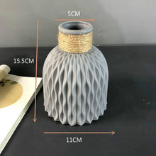 Load image into Gallery viewer, Modern Artifical Floral Plastic Vase Imitation Ceramic Flower Pot For Home Decor Living Room Centerpieces And Events Ornamnet