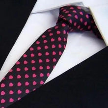 Load image into Gallery viewer, Modern Black And White Men Necktie Casual Business Meeting Formal Polyester Skinny Slim Necktie