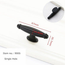 Load image into Gallery viewer, Modern Cabinet Handles Solid Aluminum Alloy Door Knobs And Handles Kitchen Cupboard Pulls Drawer Knobs Furniture Handle Hardware Black Cabinet Cupboard Drawer Door Handle Drawer Dresser Pulls for Furniture Kitchen Cabinet Cupboard Hardware