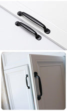 Load image into Gallery viewer, Modern Cabinet Handles Solid Aluminum Alloy Door Knobs And Handles Kitchen Cupboard Pulls Drawer Knobs Furniture Handle Hardware Black Cabinet Cupboard Drawer Door Handle Drawer Dresser Pulls for Furniture Kitchen Cabinet Cupboard Hardware