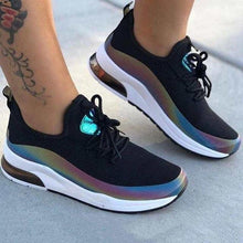 Load image into Gallery viewer, Modern Colorful Cool Sneaker Womens Lace Up Vulcanized Shoes Casual Flat Comfort Walking Running Shoes Light Mesh Tennis Casual Sneakers Fashion Design For Women