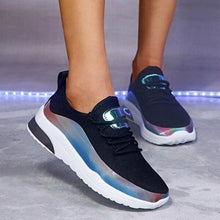 Load image into Gallery viewer, Modern Colorful Cool Sneaker Womens Lace Up Vulcanized Shoes Casual Flat Comfort Walking Running Shoes Light Mesh Tennis Casual Sneakers Fashion Design For Women
