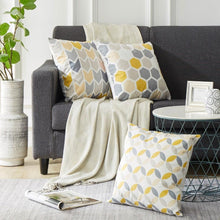 Load image into Gallery viewer, Modern Geometric Decorative Geometric Pillow Cushion Cases Outdoor Square Yellow Decorative Pillow Covers For Couch Bedroom Pillow Cases Cushion Covers