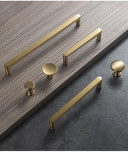 Load image into Gallery viewer, Modern Gold Knob Pure Copper Kitchen Cabinet Handles Cupboard Door Pulls Drawer Knobs Brass Furniture Handle Hardware Drawer Pulls Cupboard Knob For Kitchen Furniture Hardware