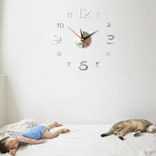 Load image into Gallery viewer, Modern Large 400mm 3D Mirror Surface Wall Clock 3D Wall Sticker Frameless Wall Clock 3D Wall Clock with Mirror Number Stickers for Home Office Decorations Home Office Room Wall Decor Home Decor Wall Clocks