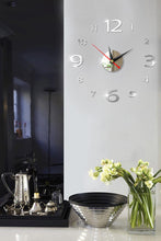 Load image into Gallery viewer, Modern Large 400mm 3D Mirror Surface Wall Clock 3D Wall Sticker Frameless Wall Clock 3D Wall Clock with Mirror Number Stickers for Home Office Decorations Home Office Room Wall Decor Home Decor Wall Clocks