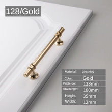 Load image into Gallery viewer, Modern Light Luxury Zinc Alloy Door Handle Cabinet Handle Drawer Handle Fashion Furniture Handle Hardware Cabinet Pulls Brushed Nickel Stainless Steel Kitchen Drawer Pulls Cabinet Handles