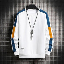 Load image into Gallery viewer, Modern Long Sleeve Sweatshirts Men New Fashion Color Casual Mens Casual O-Neck Patchwork Sweatshirt For Young Men Men Sweatshirt Streetwear Loose Solid Patchwork Pullover Sweatshirt