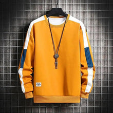 Load image into Gallery viewer, Modern Long Sleeve Sweatshirts Men New Fashion Color Casual Mens Casual O-Neck Patchwork Sweatshirt For Young Men Men Sweatshirt Streetwear Loose Solid Patchwork Pullover Sweatshirt