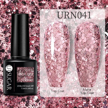 Load image into Gallery viewer, Modern Luxury Autumn Winter Womens Gel Polish Glossy Matte Diamond Effect Long Lasting Nail Art Sequins Design