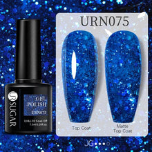 Load image into Gallery viewer, Modern Luxury Autumn Winter Womens Gel Polish Glossy Matte Diamond Effect Long Lasting Nail Art Sequins Design