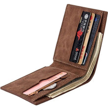 Load image into Gallery viewer, Modern New High Quality Wallet For Men Fashion Mini Men's Luxury Business Wallet Card Holder Man Purse Coin Bag Slim Wallet For Men PU Leather Wallet with 8 Slots Bifold Credit Card Holder Wallet