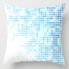 Load image into Gallery viewer, Modern Simple Blue Geometric Pillow Cover Home Sofa Decorative Blue Sea Texture Cotton Linen Cushion Home Decorative Pillow Case 45x45cm