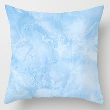 Load image into Gallery viewer, Modern Simple Blue Geometric Pillow Cover Home Sofa Decorative Blue Sea Texture Cotton Linen Cushion Home Decorative Pillow Case 45x45cm