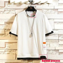 Load image into Gallery viewer, Modern Summer Short Sleeves New Fashion White T-shirt Streetwear One Piece Cool Hip Hop Rock Punk Men Top Tees T-shirt Clothes Men's Green Top Half Sleeve T-Shirt Men's Summer Short Sleeve Loose Casual Clothes