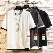 Load image into Gallery viewer, Modern Summer Short Sleeves New Fashion White T-shirt Streetwear One Piece Cool Hip Hop Rock Punk Men Top Tees T-shirt Clothes Men's Green Top Half Sleeve T-Shirt Men's Summer Short Sleeve Loose Casual Clothes