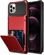 Load image into Gallery viewer, Modern Wallet Phone Case For iPhone 14 Plus 13 Pro 11 12 Pro Max XR X XS Max Card Holder Cover Wallet Case Armor Shockproof Case Heavy Duty Hard Back Soft Protective Phone Case For 4 Cards