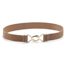 Load image into Gallery viewer, Modern Wide Fabric Strap Silver Metal Buckle Belts For Women Trendy Fashion Stretchable Classic Belts