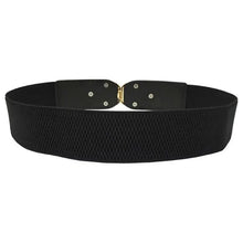 Load image into Gallery viewer, Modern Wide Fabric Strap Silver Metal Buckle Belts For Women Trendy Fashion Stretchable Classic Belts