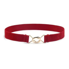 Load image into Gallery viewer, Modern Wide Fabric Strap Silver Metal Buckle Belts For Women Trendy Fashion Stretchable Classic Belts