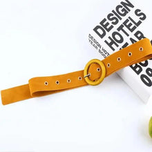 Load image into Gallery viewer, Modern Wide Fabric Strap Silver Metal Buckle Belts For Women Trendy Fashion Stretchable Classic Belts