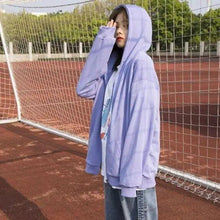 Load image into Gallery viewer, Modern With Hat Hoodies Women Kangaroo Pocket Casual Loose Solid Color Sweatshirt Female Fashion New Female Tops Sports Clothing Oversized Zip Hooded Sweatshirt Cotton Women Autumn Hoodie