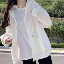 Load image into Gallery viewer, Modern With Hat Hoodies Women Kangaroo Pocket Casual Loose Solid Color Sweatshirt Female Fashion New Female Tops Sports Clothing Oversized Zip Hooded Sweatshirt Cotton Women Autumn Hoodie
