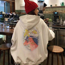 Load image into Gallery viewer, Modern With Hat Hoodies Women Kangaroo Pocket Casual Loose Solid Color Sweatshirt Female Fashion New Female Tops Sports Clothing Oversized Zip Hooded Sweatshirt Cotton Women Autumn Hoodie