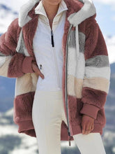 Load image into Gallery viewer, Modern Women Casual Jacket Coats Hip Hop New Autumn Winter Loose Multicolor Hooded Jacket For Women Winter Fleece Jacket Hooded Solid Color Coats With Pockets Comfortable Jacket
