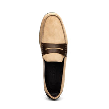 Load image into Gallery viewer, 36-300-BON MONZA Sueded Italian Calfskin Driver Bone / Chestnut