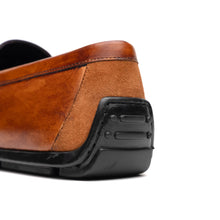 Load image into Gallery viewer, 35-115-CGN MONZA Hand Burnished Italian Calfskin Driving Loafers Cognac