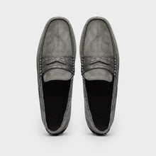 Load image into Gallery viewer, 31-160-GRY MONZA Sueded Calfskin with Crocodile Driver, Grey