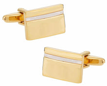 Load image into Gallery viewer, Mother of Pearl Goldtone Cufflinks