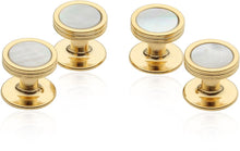 Load image into Gallery viewer, Mother of Pearl Studs in Gold Tone