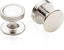 Load image into Gallery viewer, Mother of Pearl Studs in Silver Tone