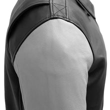 Load image into Gallery viewer, Moto Bomber Two Tone Men's Leather Jacket
