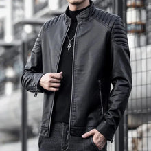 Load image into Gallery viewer, Motorcycle Leather Jacket Men