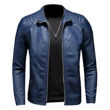 Load image into Gallery viewer, Motorcycle Leather Jacket Men