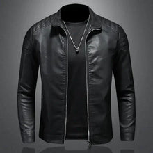 Load image into Gallery viewer, Motorcycle Leather Jacket Men