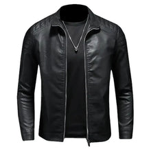 Load image into Gallery viewer, Motorcycle Leather Jacket Men