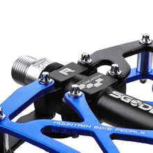 Load image into Gallery viewer, Mountain Bike 1 Pair Pedals Aluminum Alloy Cycling Bicycle Ultralight Wide Platform Anti-slip Pedal Bike Pedals Metal Bicycle Pedals Sealed Bearing Aluminum Alloy Mountain Bike Pedals Flat
