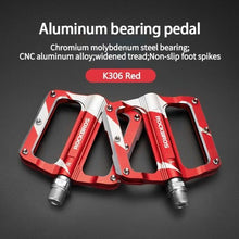 Load image into Gallery viewer, Mountain Bike Bicycle Pedals Cycling Ultralight Aluminum Alloy 4 Bearings Pedals Bike Pedals Flat Advanced 4 Bearings Mountain Bike Pedals Platform Bicycle Flat Alloy Pedals