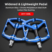 Load image into Gallery viewer, Mountain Bike Bicycle Pedals Cycling Ultralight Aluminum Alloy 4 Bearings Pedals Bike Pedals Flat Advanced 4 Bearings Mountain Bike Pedals Platform Bicycle Flat Alloy Pedals